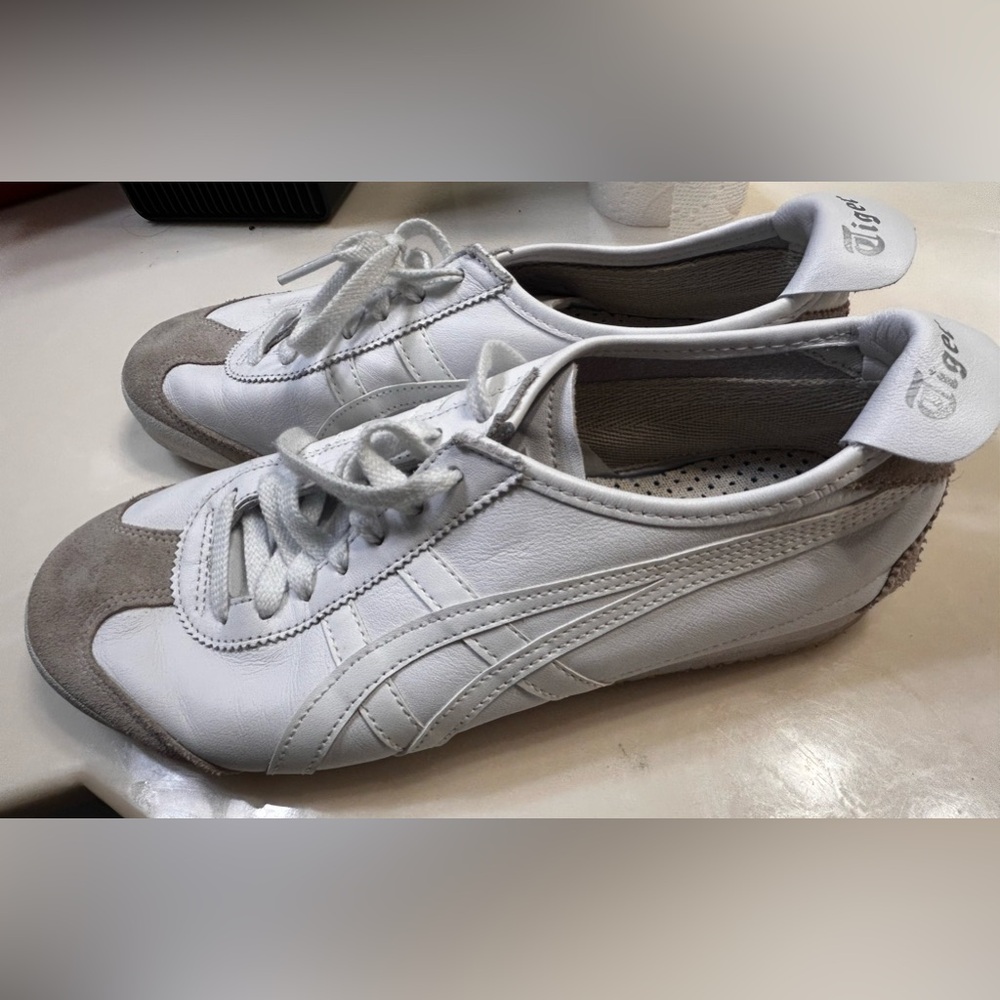 White Leather Onitsuka Tiger Mexico 66 Sneakers - Picture 6 of 8